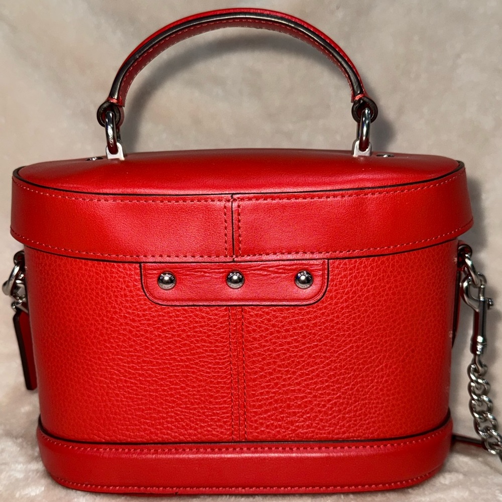 Valentines Coach Georgie Gem Cherry 🍒 Red Bright Poppy Crossbody Bag Purse 5503 - Picture 6 of 16